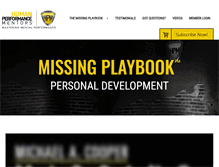 Tablet Screenshot of missingplaybook.com